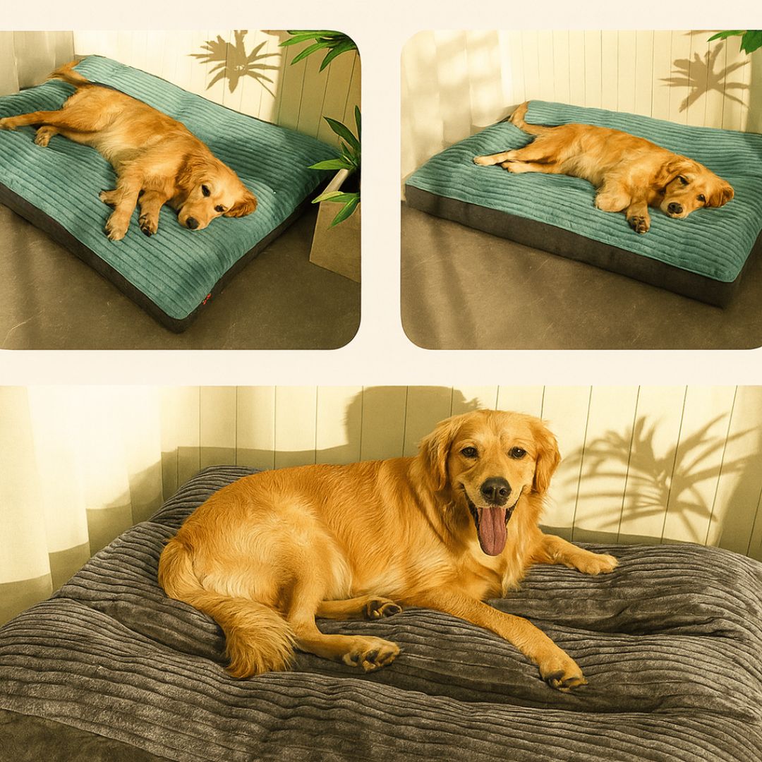 Supportive Dog Bed | Washable Plush Cushion | Non-Slip Base for Small & Large Dogs