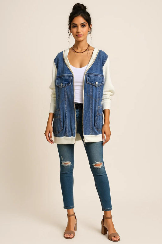 Lena Women's Denim Jacket | Classic Style, Comfortable Fit