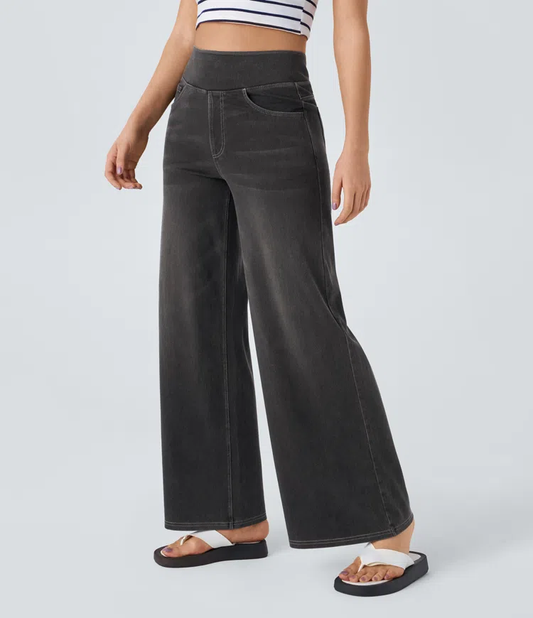 Women’s Relaxed Fit Wide-Leg Jeans | High-Waist | Stretch Denim Comfort