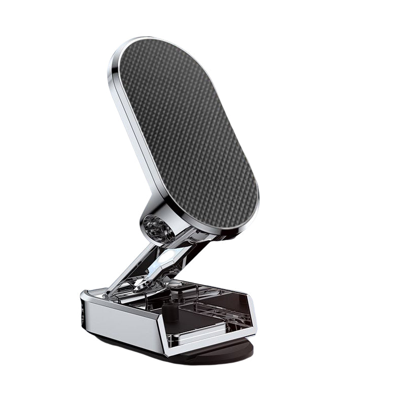 Foldable Magnetic Car Phone Holder | 360° Adjustable Metal Mount