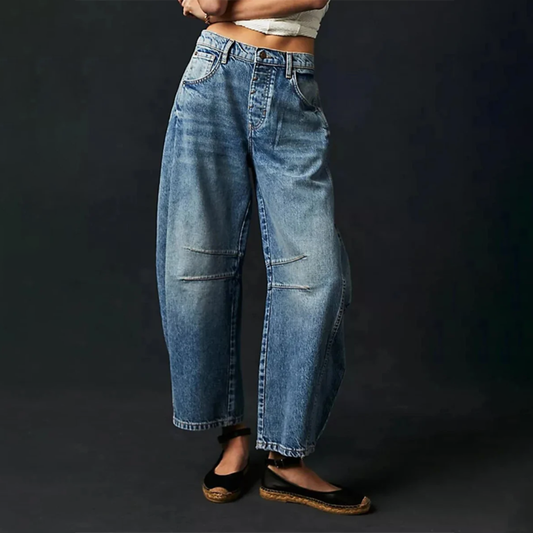 Women’s Wide-Leg Jeans | High-Rise Fit | Soft Cotton Denim