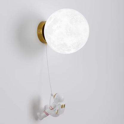 3D Printed Astronaut Wall Lamp | Modern Decorative Moon Light with Warm Glow