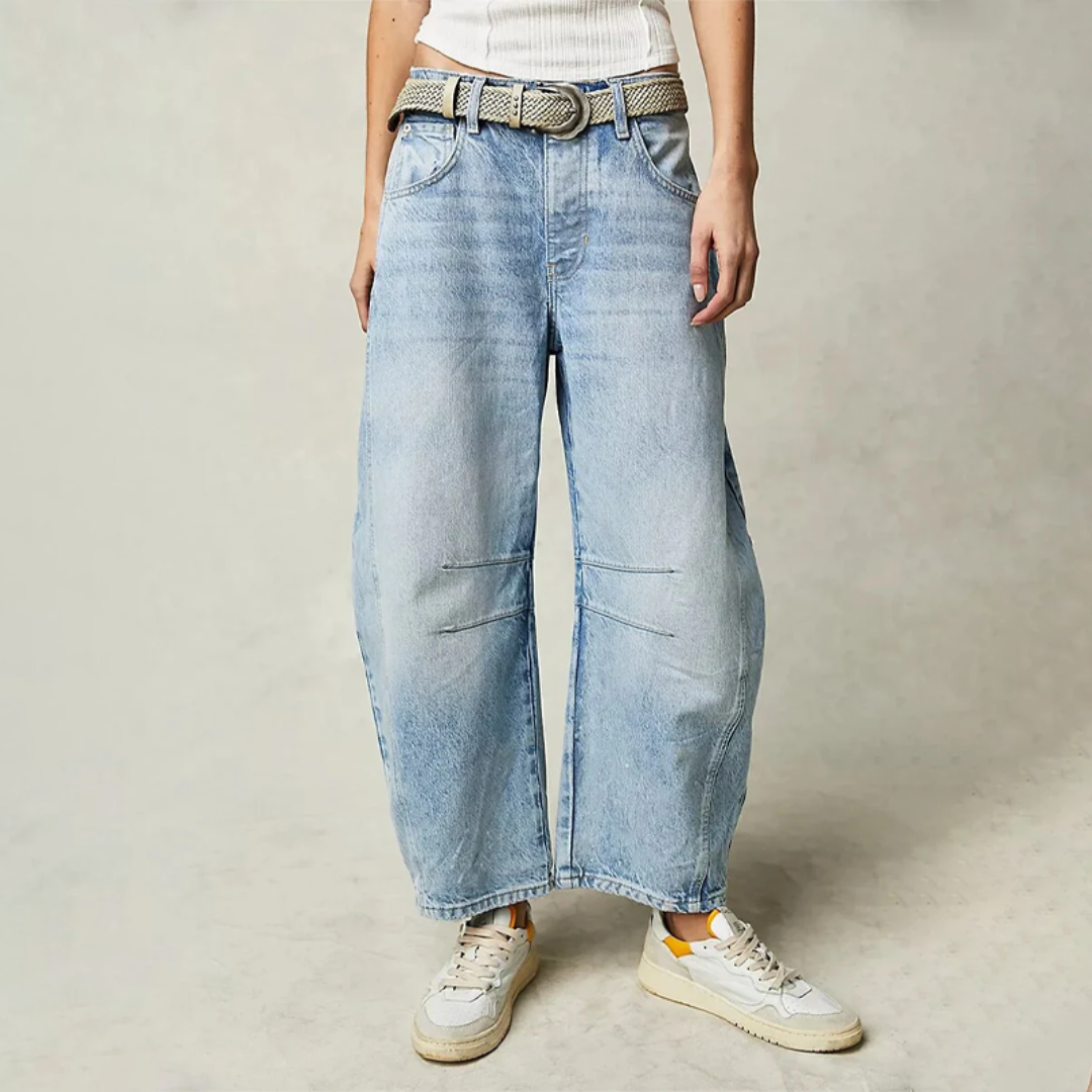Women’s Wide-Leg Jeans | High-Rise Fit | Soft Cotton Denim