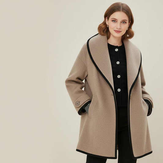 Vina | Women's Winter Coat | Double-Breasted & Elegant | Warm Wool Blend