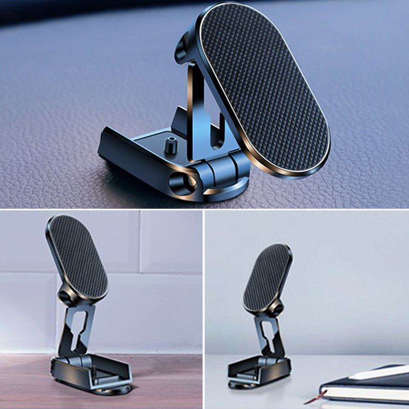 Foldable Magnetic Car Phone Holder | 360° Adjustable Metal Mount