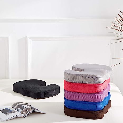 Ergonomic Memory Foam Seat Cushion | Pressure-Relief Support Pillow for Office, Car & Home