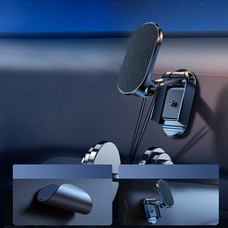 Foldable Magnetic Car Phone Holder | 360° Adjustable Metal Mount