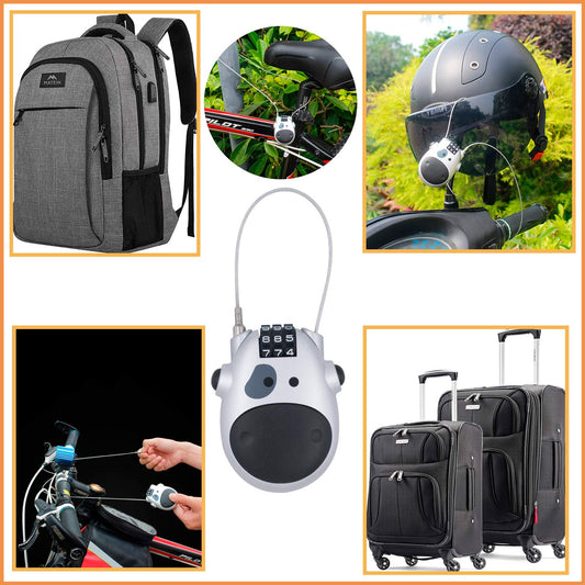 Portable Anti-Theft Lock | Compact Steel Security Device for Motorcycles & Bicycles