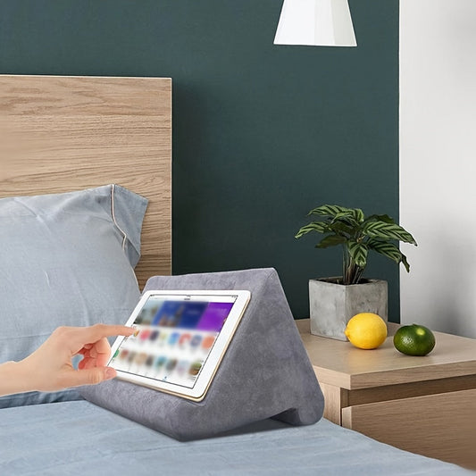 Adjustable Tablet Stand | Soft Fabric Cushion Holder | Fits 5–14 Inch Tablets | Ideal for Reading & Streaming