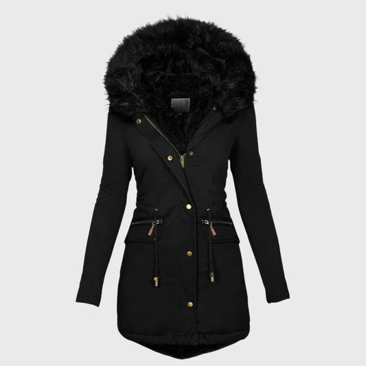 Alina Women's Winter Jacket | Cozy Hood, Tailored Fit 0
