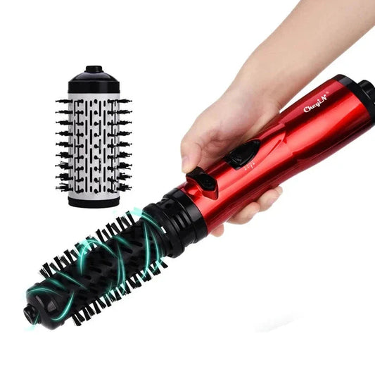 Auto-Rotating Ionic Round Brush | 2-in-1 Hot Air Styler | Curling & Straightening Brush