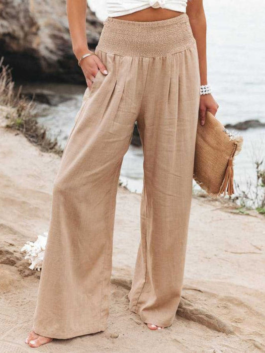 Women’s Wide-Leg Linen Trousers | Breathable Cotton-Linen Blend | Relaxed Fit