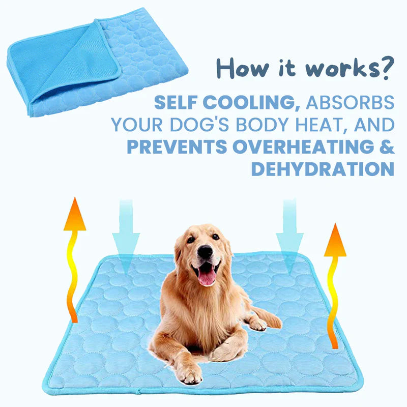 Cooling Mat for Dogs | Self-Cooling 3-Layer Pad | Non-Slip, Washable & Pet-Safe Comfort Mat for Hot Weather