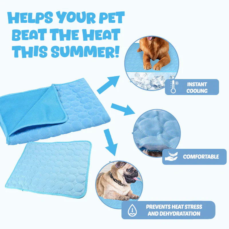 Cooling Mat for Dogs | Self-Cooling 3-Layer Pad | Non-Slip, Washable & Pet-Safe Comfort Mat for Hot Weather