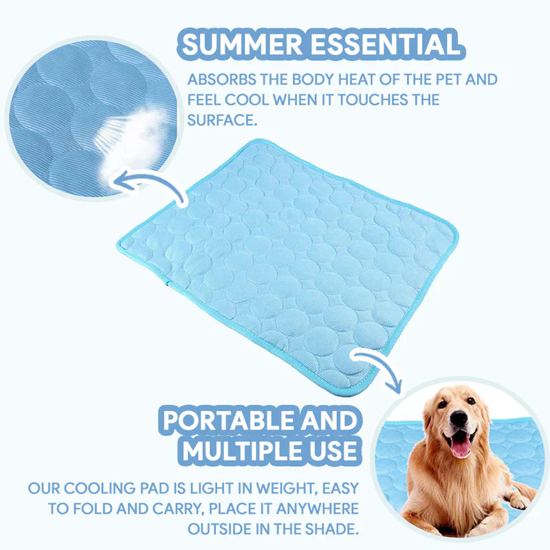 Cooling Mat for Dogs | Self-Cooling 3-Layer Pad | Non-Slip, Washable & Pet-Safe Comfort Mat for Hot Weather