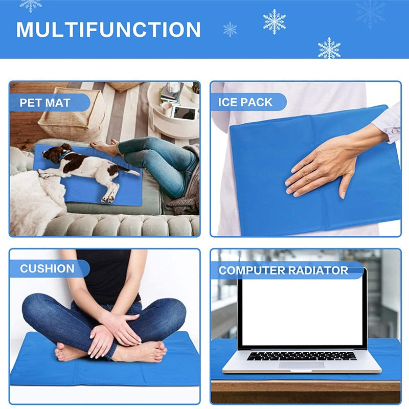 Cooling Mat for Pets | Self-Cooling Gel Pad | Portable Dog & Cat Mat for Summer Comfort