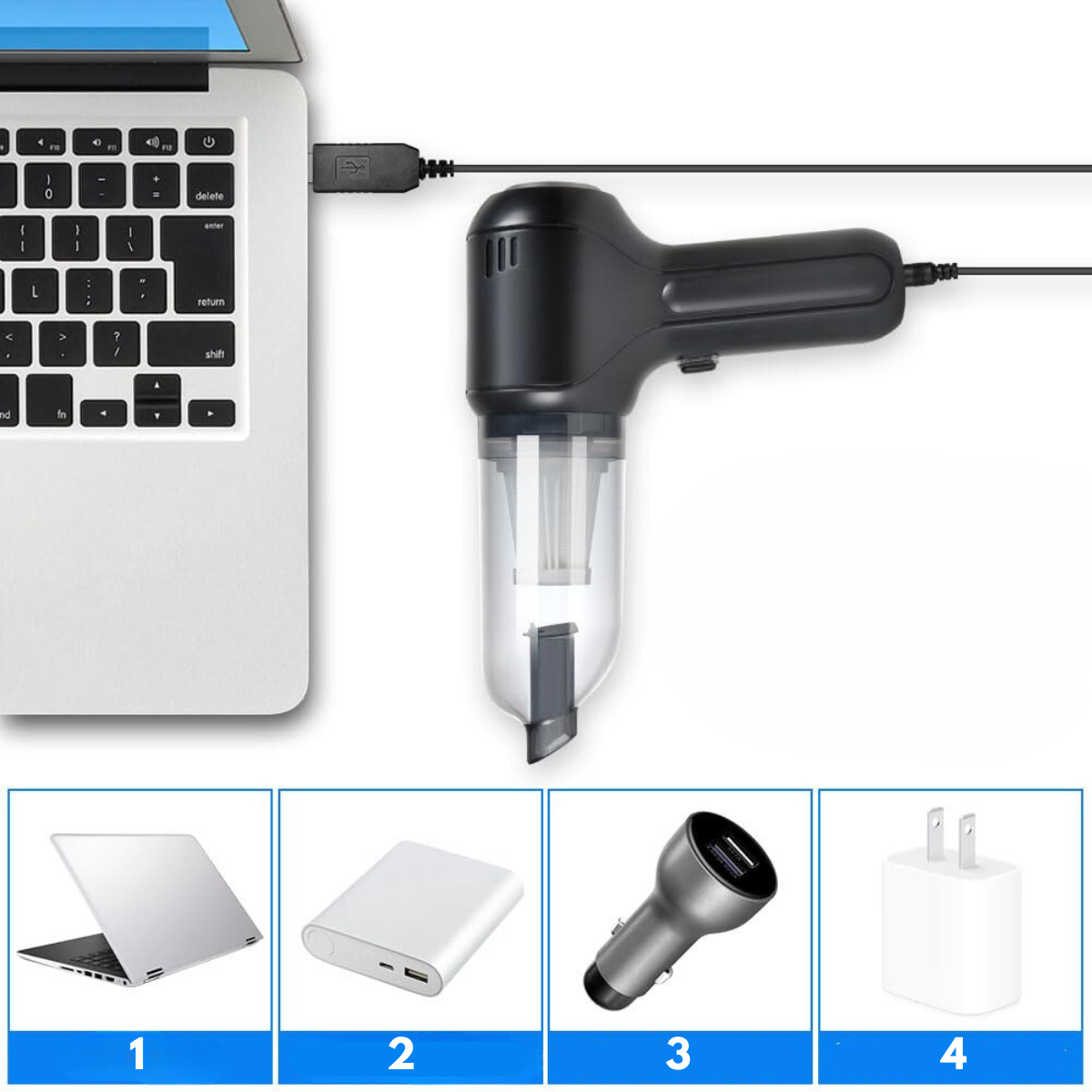 Cordless Handheld Car Vacuum Cleaner | 12000 Pa Powerful Suction with Long Battery Life