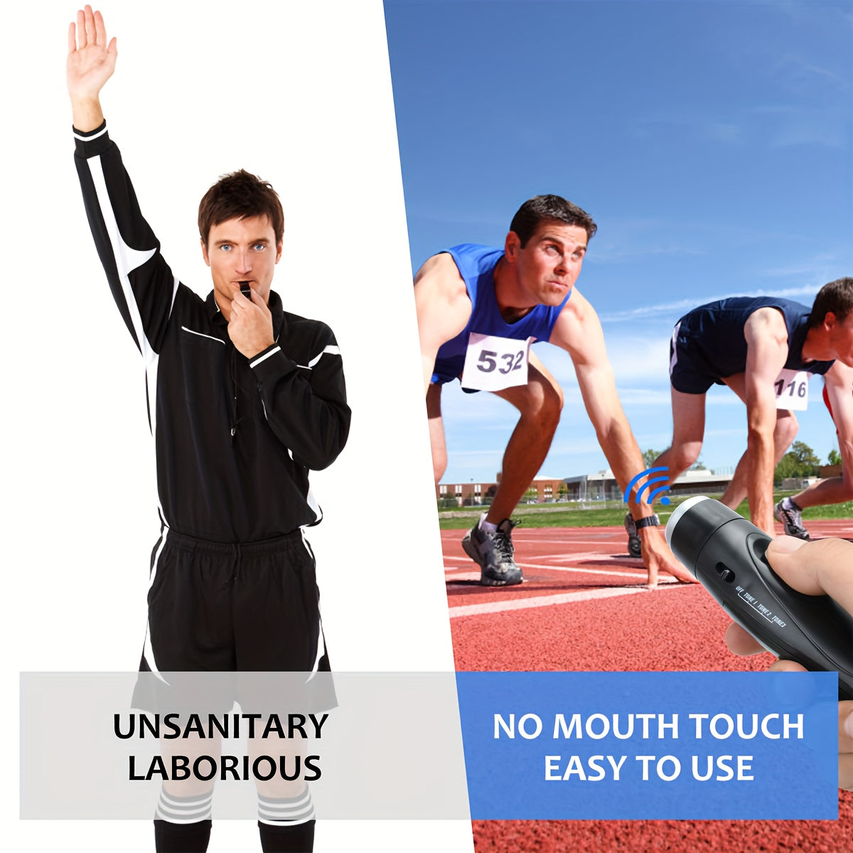 Electronic Whistle | Handheld Sports Flute | 3 Sound Modes | Portable for Coaches & Referees