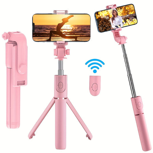 Flexible Selfie Stick | Wireless Remote & 360° Rotation | Travel-Friendly Tripod