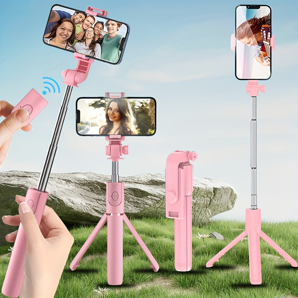 Flexible Selfie Stick | Wireless Remote & 360° Rotation | Travel-Friendly Tripod
