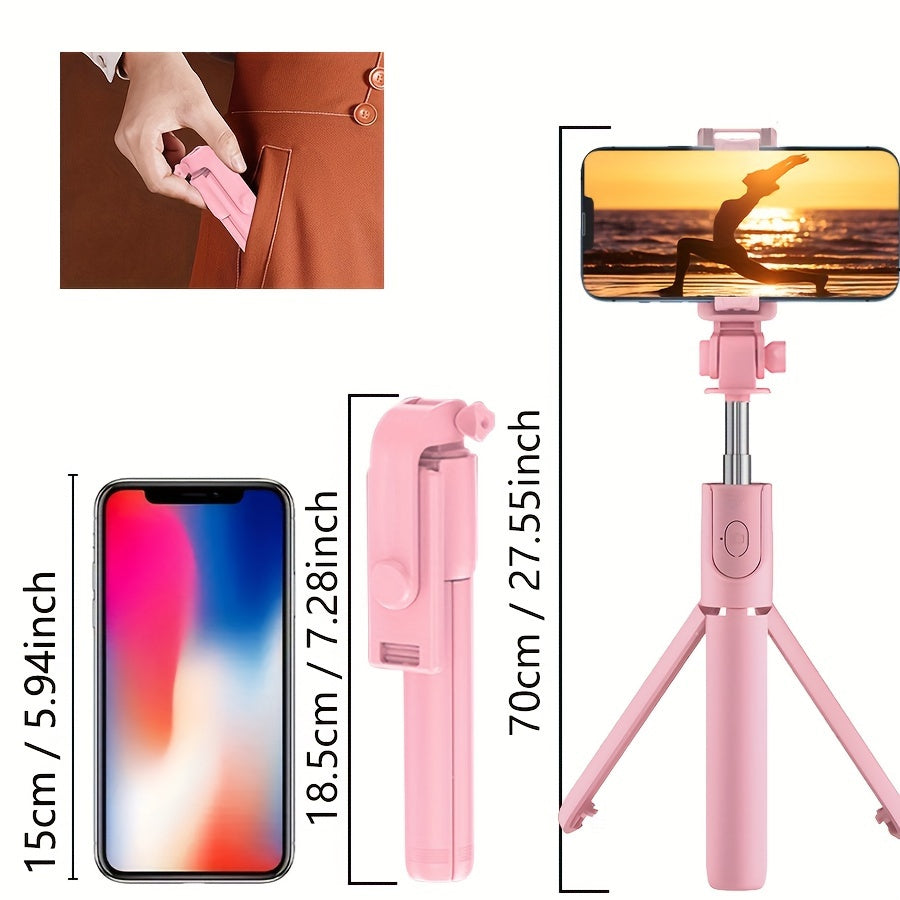 Flexible Selfie Stick | Wireless Remote & 360° Rotation | Travel-Friendly Tripod