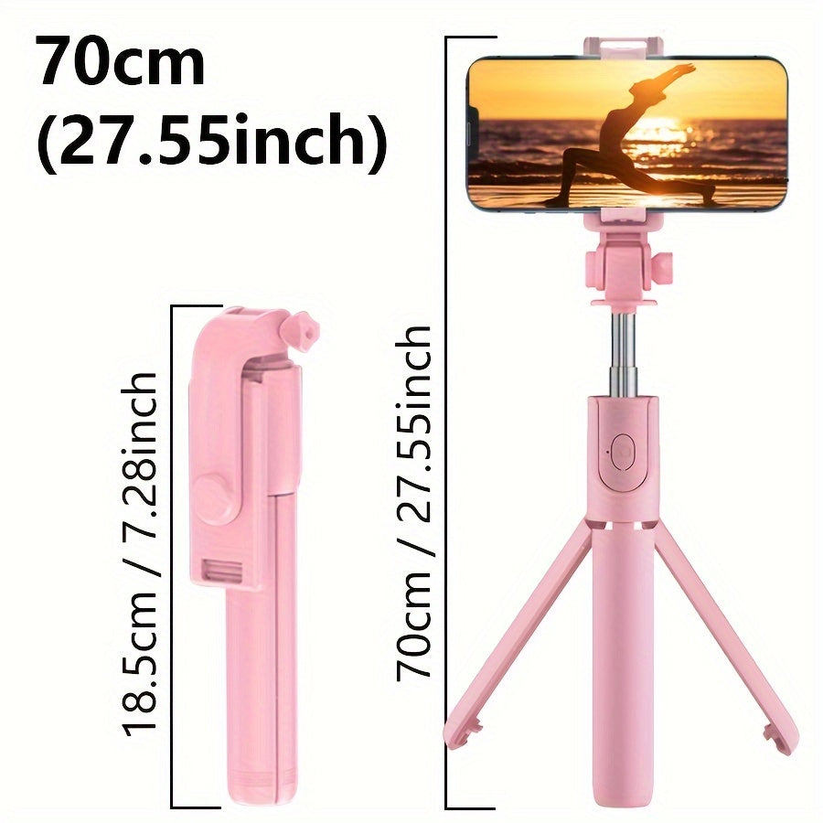 Flexible Selfie Stick | Wireless Remote & 360° Rotation | Travel-Friendly Tripod