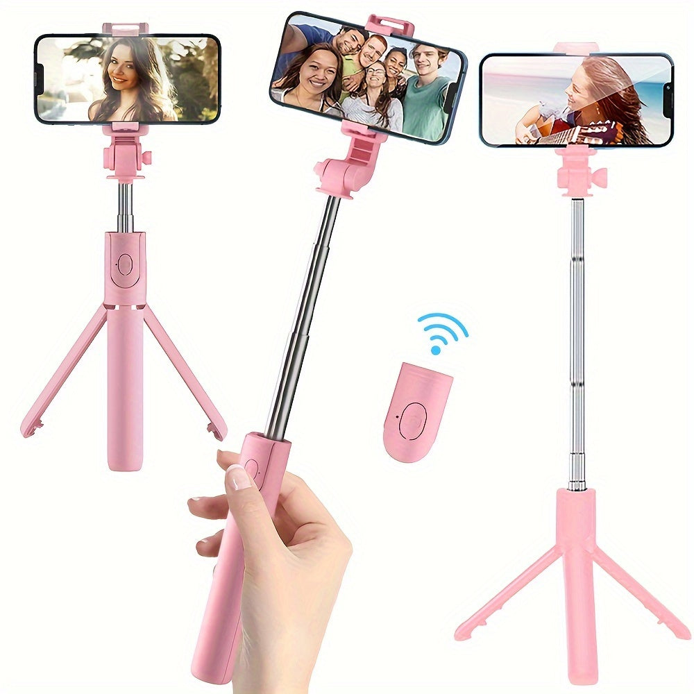 Flexible Selfie Stick | Wireless Remote & 360° Rotation | Travel-Friendly Tripod