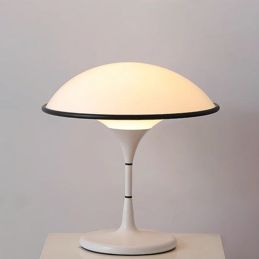 Fontana Table Lamp | Retro Modern Dome Light | LED or Edison Bulb Compatible | Metal & Acrylic