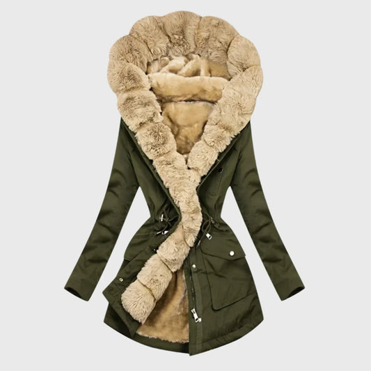 Gira Women's Winter Jacket | Oversized Fur Collar 0