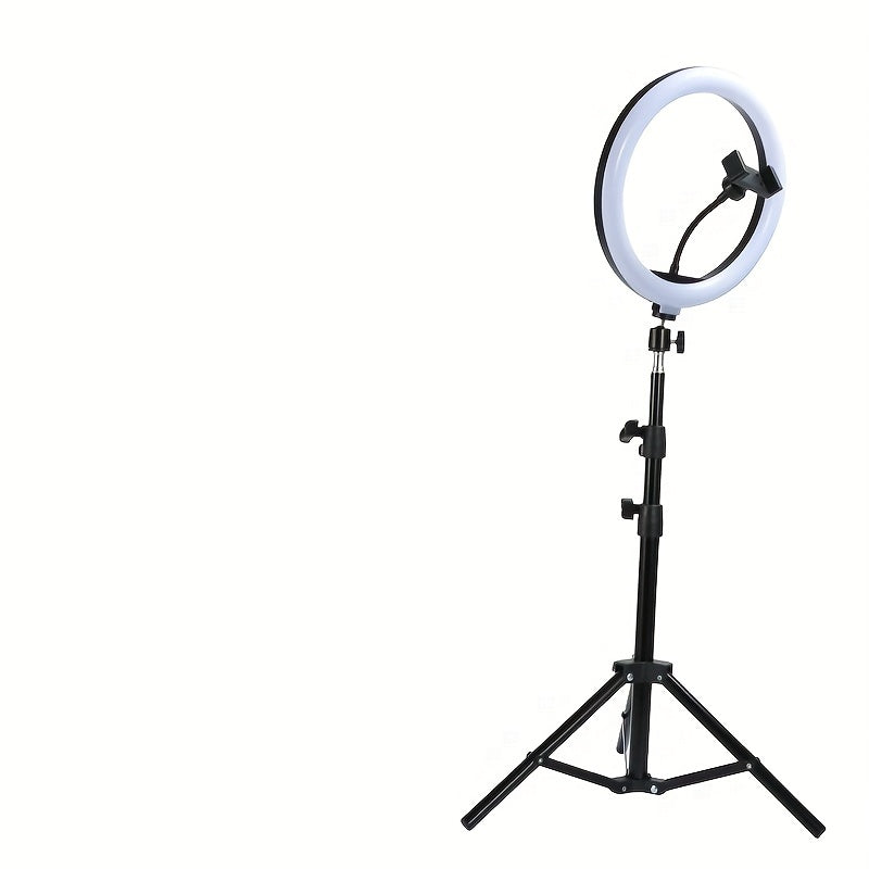 LED Ring Light with Adjustable Tripod & Phone Holder | 10-Inch USB Ring Light for Selfies, Streaming & Video Recording