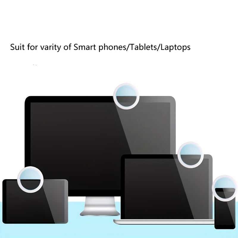 LED Selfie Ring Light | Rechargeable Clip-On Lamp | Makeup & Photography Lighting