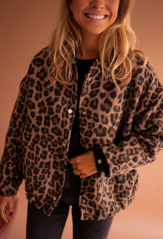 Lila Women's Trendy Jacket | Lightweight Leopard Print 0