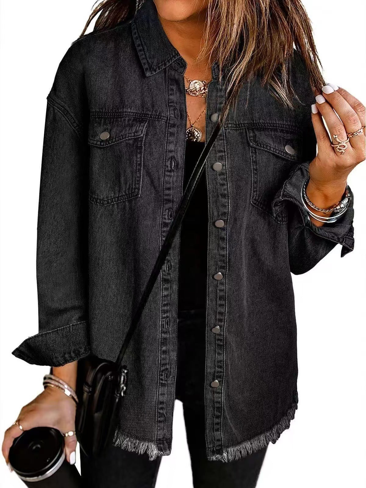Luni Women's Denim Jacket | Relaxed Fit, Timeless Style 0