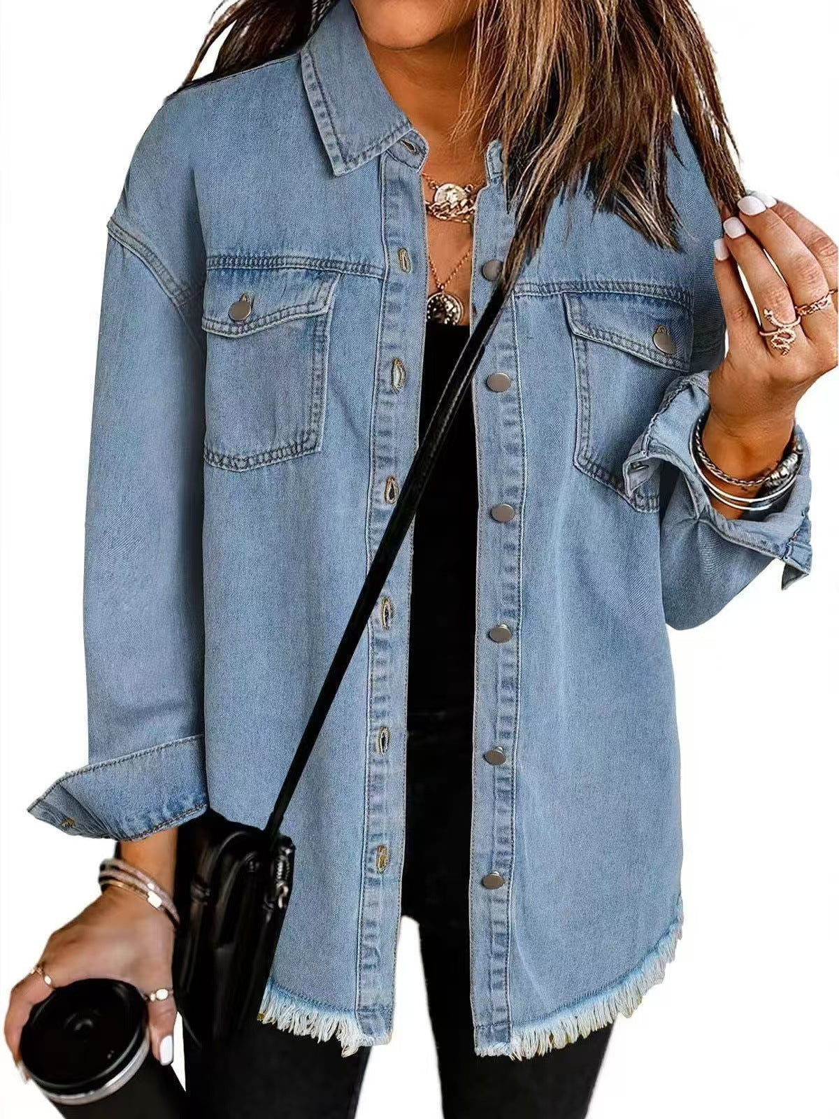 Luni Women's Denim Jacket | Relaxed Fit, Timeless Style 1
