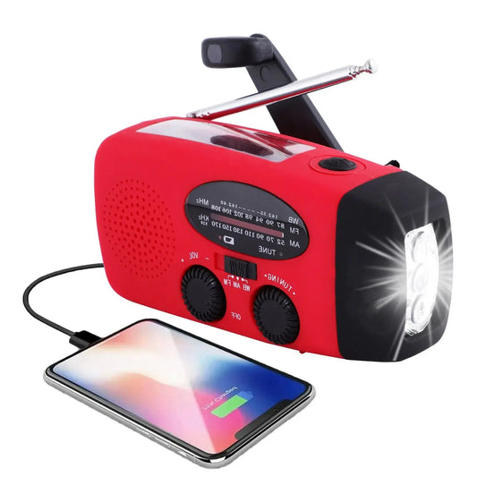 Multifunctional Emergency Radio | Solar, Hand Crank & USB Charging