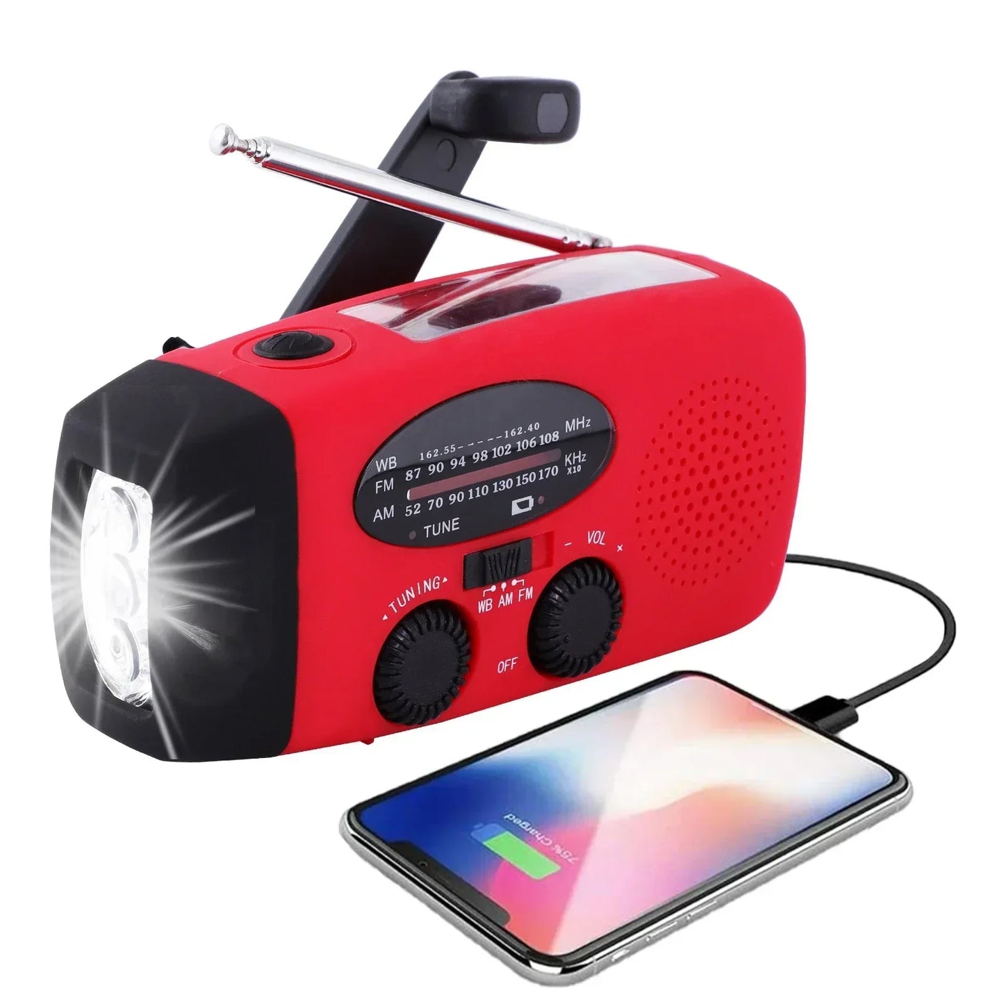 Multifunctional Emergency Radio | Solar, Hand Crank & USB Charging