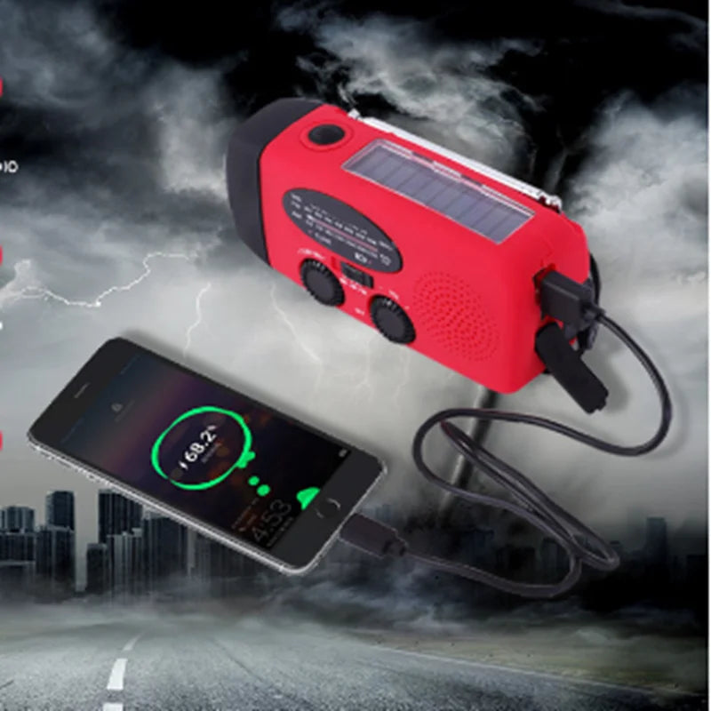 Multifunctional Emergency Radio | Solar, Hand Crank & USB Charging