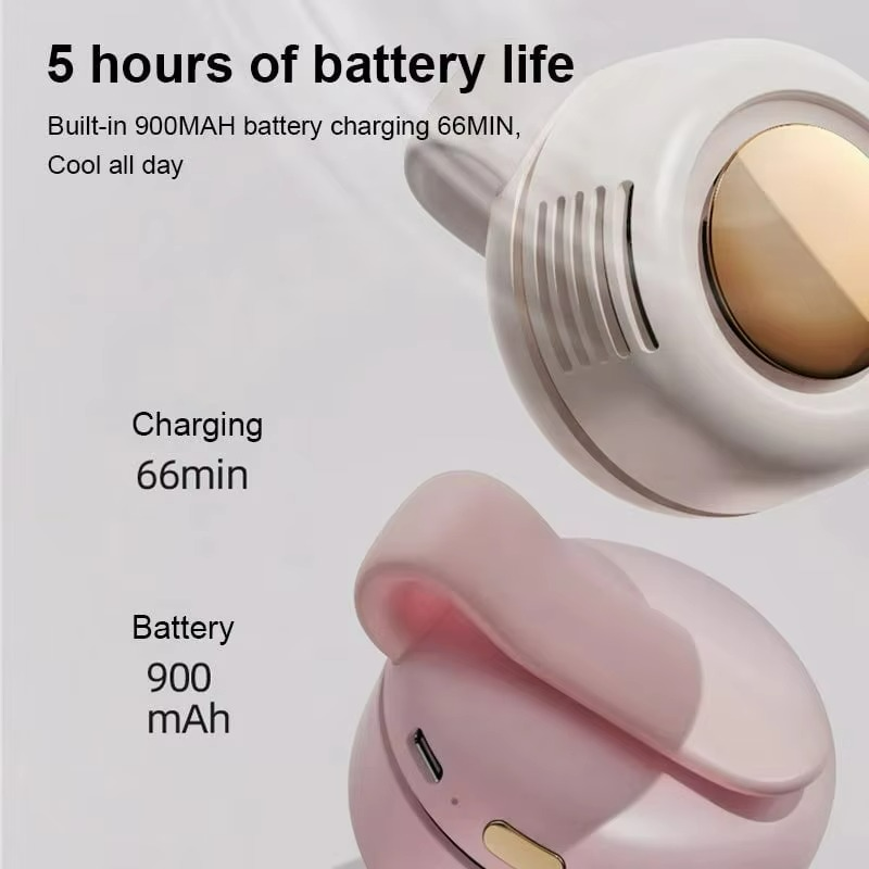Portable Clip & Neck Fan | Hands-Free Personal Cooling | 360° Airflow | USB-C Rechargeable with 23-Hour Runtime