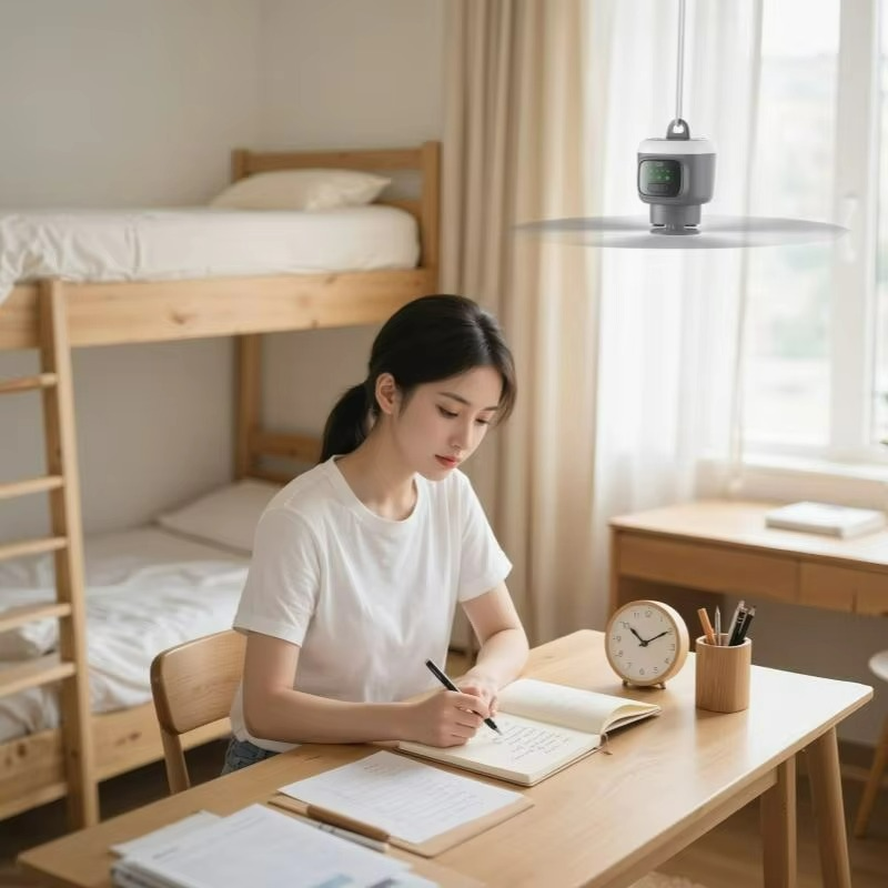 Portable LED Camping Fan | Ceiling Fan with Night Light | USB Rechargeable Fan for Travel & Home