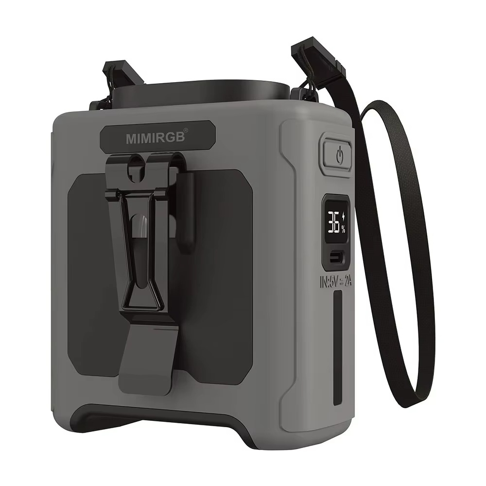 Portable Waist Fan with Power Bank & Flashlight | Hands-Free Cooling | Rechargeable for Outdoor & Travel Use