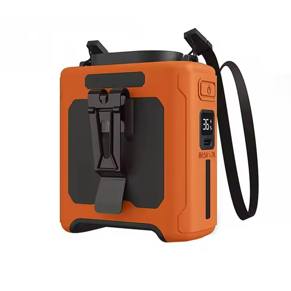 Portable Waist Fan with Power Bank & Flashlight | Hands-Free Cooling | Rechargeable for Outdoor & Travel Use