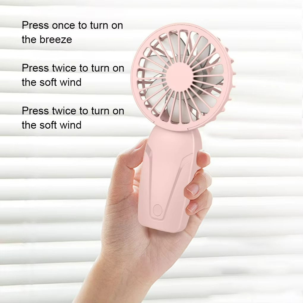 Rechargeable Portable Handheld Fan | 3-Speed Mini USB Fan | Quiet, Lightweight Cooling for Home, Office & Travel