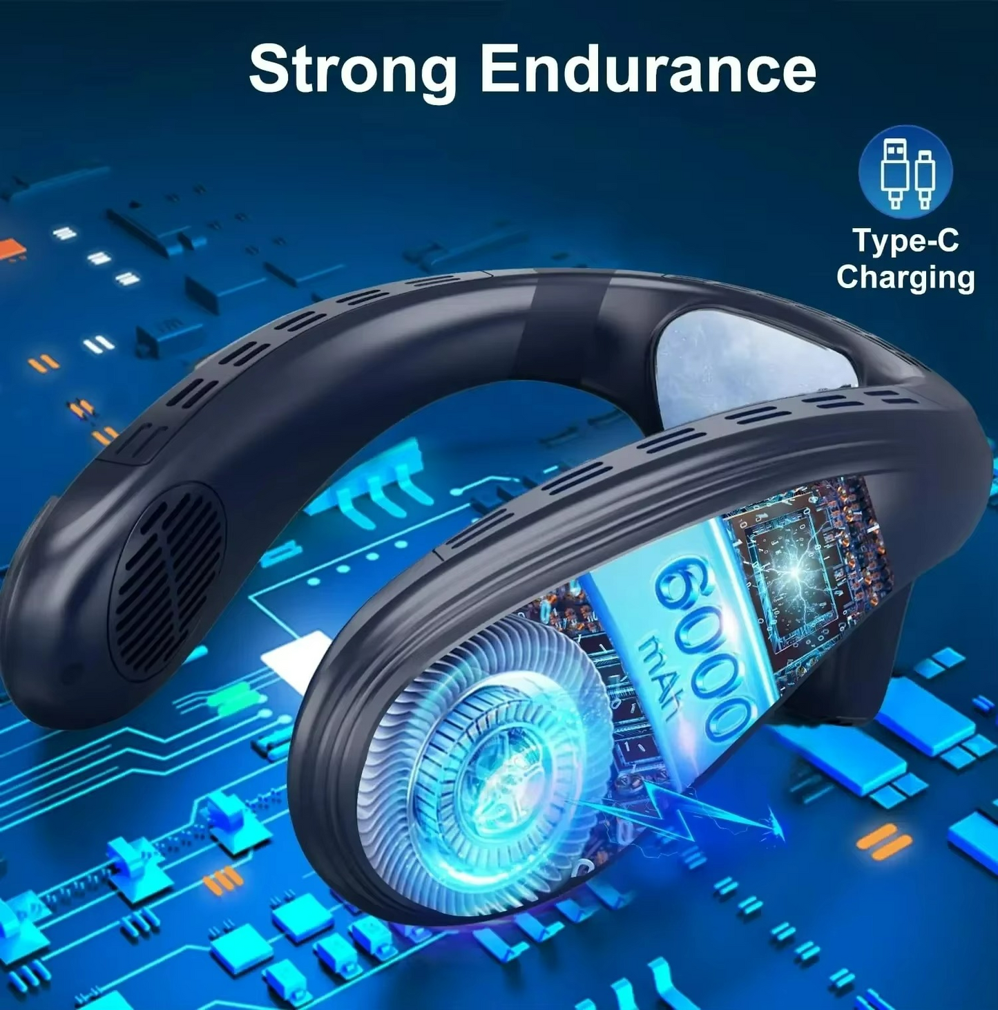 Rechargeable Portable Neck Fan | Semiconductor Cooling Technology