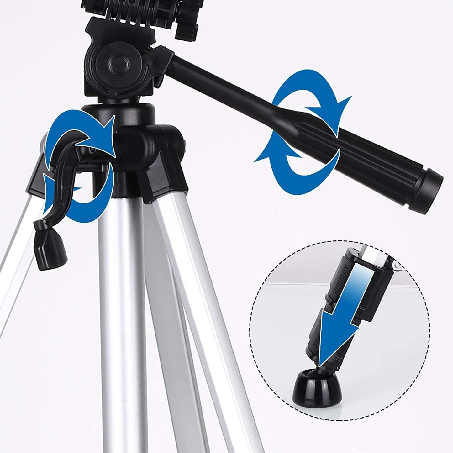 Refractor Telescope with Adjustable Tripod | 2.8-Inch Aperture | 67x Magnification