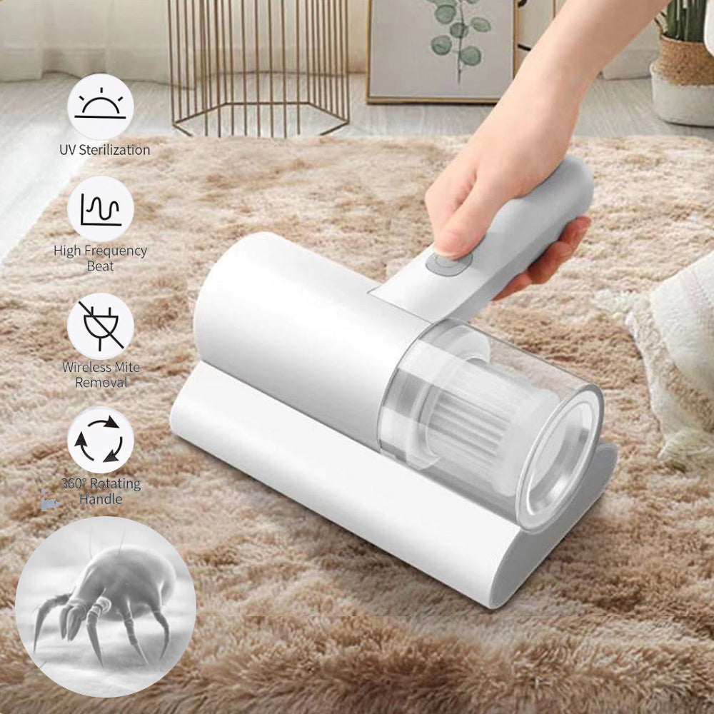 Handheld Fabric Vacuum Cleaner | UV Light & Dual-Pulse Vibration | Portable Dust and Debris Remover