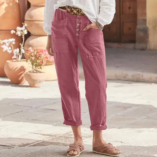 Women’s Relaxed Fit Pants | Lightweight Fabric | Elastic Waist