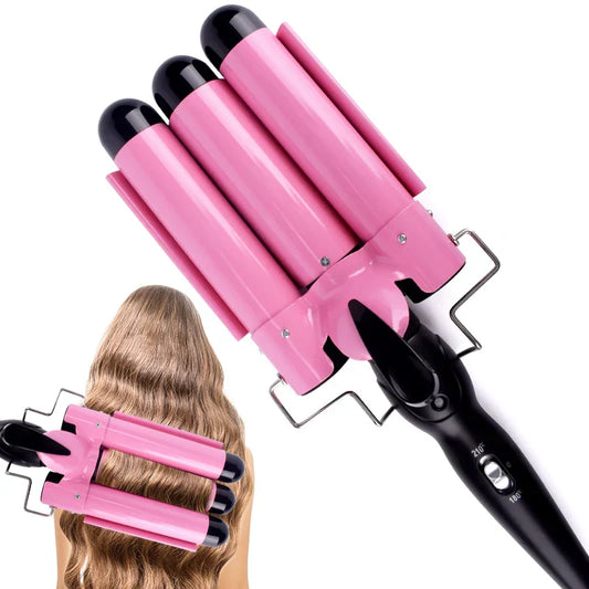 Triple Barrel Hair Waver | Professional Ceramic Curling Iron | Beach Waves & Volumizing Styler