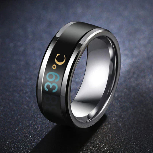Smart Temperature Ring | Real-Time Body Heat Indicator | Sleek and Comfortable Design