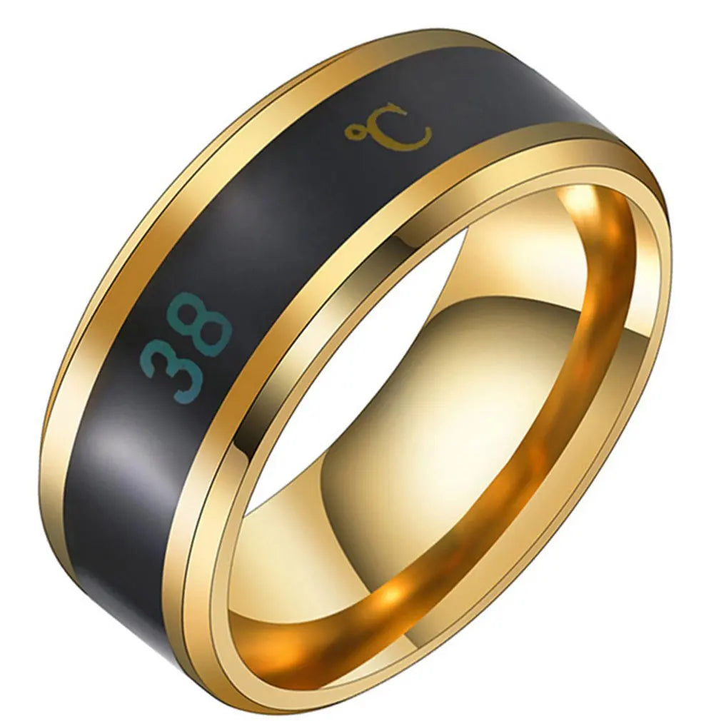 Smart Temperature Ring | Real-Time Body Heat Indicator | Sleek and Comfortable Design