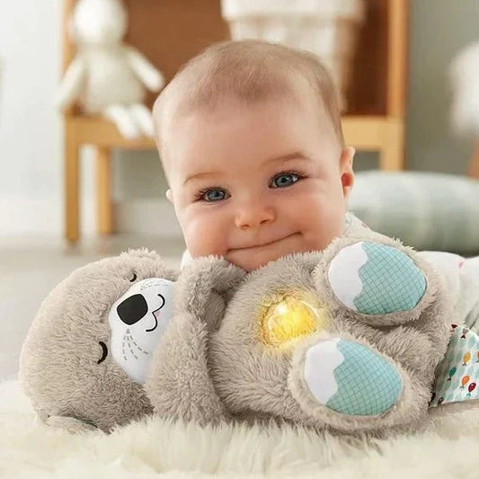 Soothing Plush Sleep Buddy | Musical Light-Up Otter Toy with Gentle Breathing Motion